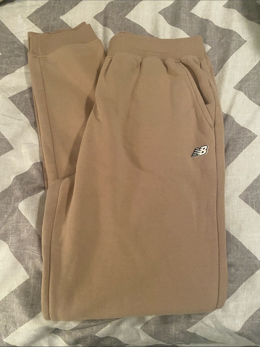 New Balance Beige/Tan Fleece Joggers